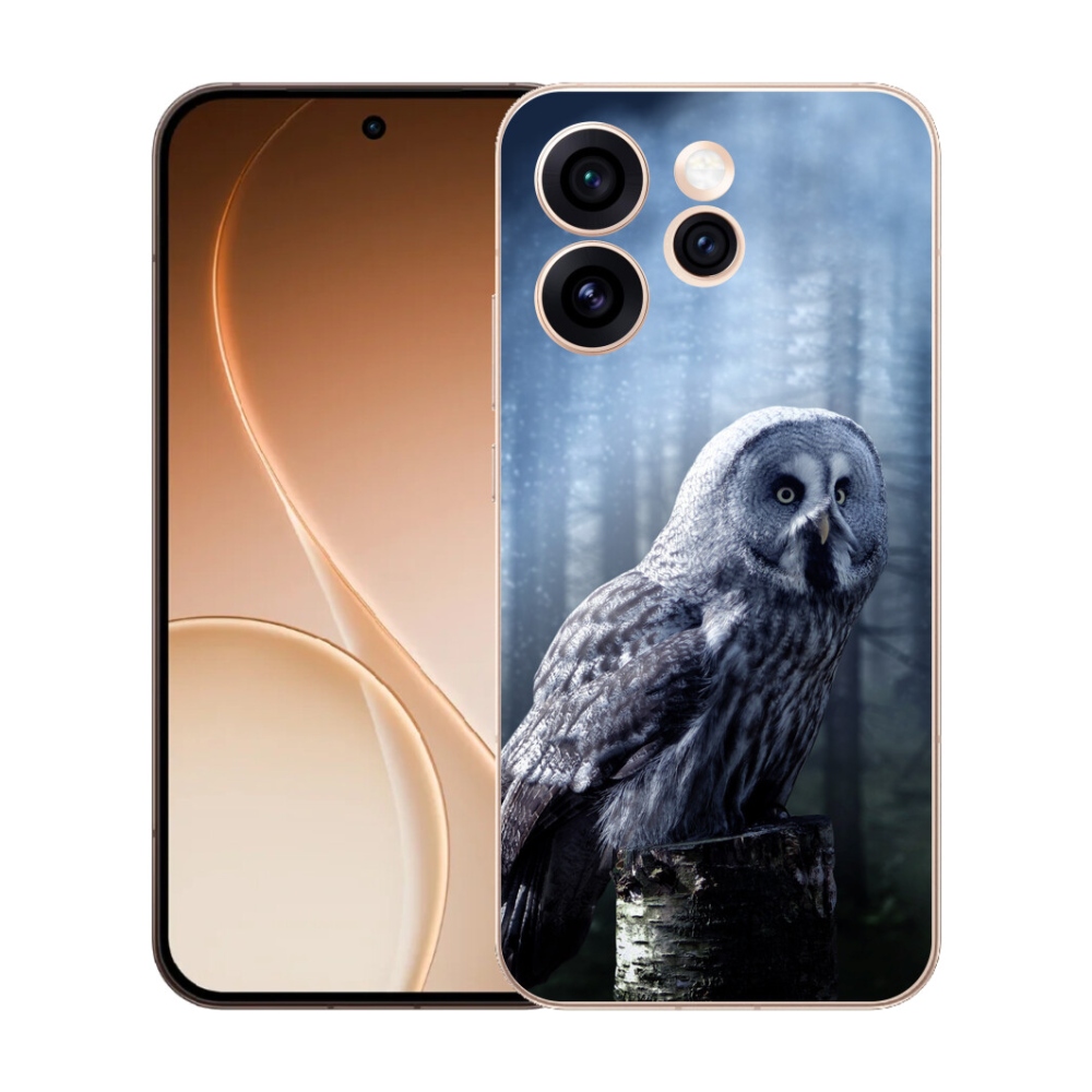 Gélový kryt mmCase na Oppo Reno 15 Pro 5G - sova