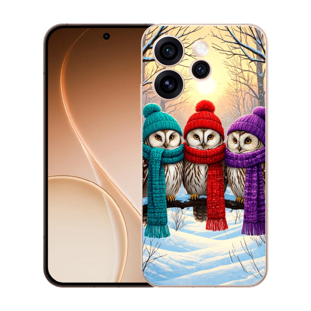 Gélový kryt mmCase na Oppo Reno 15 Pro 5G - soví priatelia