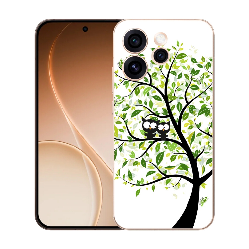 Gélový kryt mmCase na Oppo Reno 15 Pro 5G - malej sovy na strome