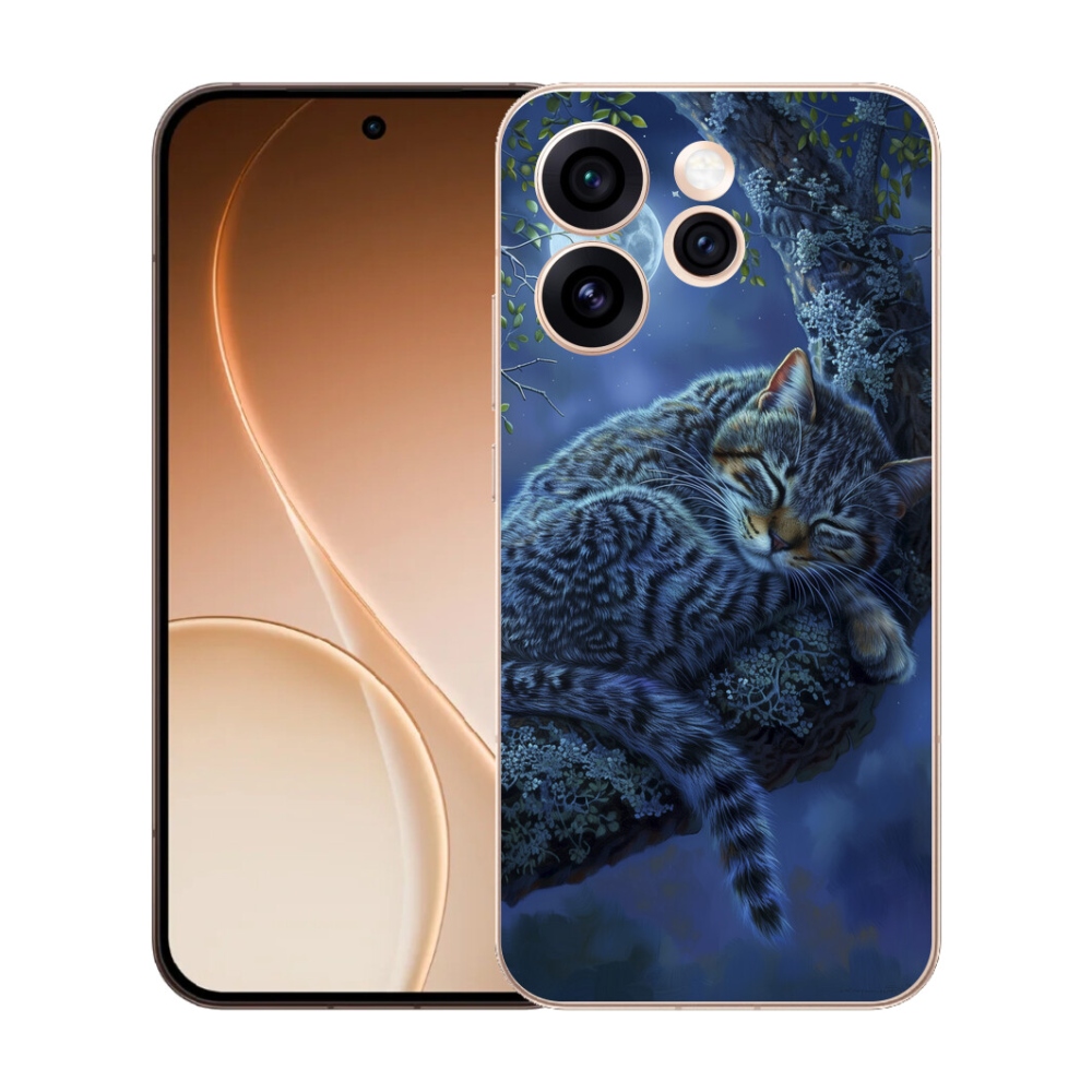 Gélový kryt mmCase na Oppo Reno 15 Pro 5G - spiaca mačka