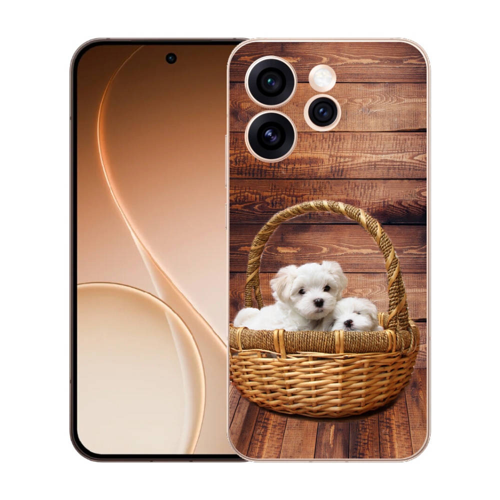 Gélový kryt mmCase na Oppo Reno 15 Pro 5G - šteniatka