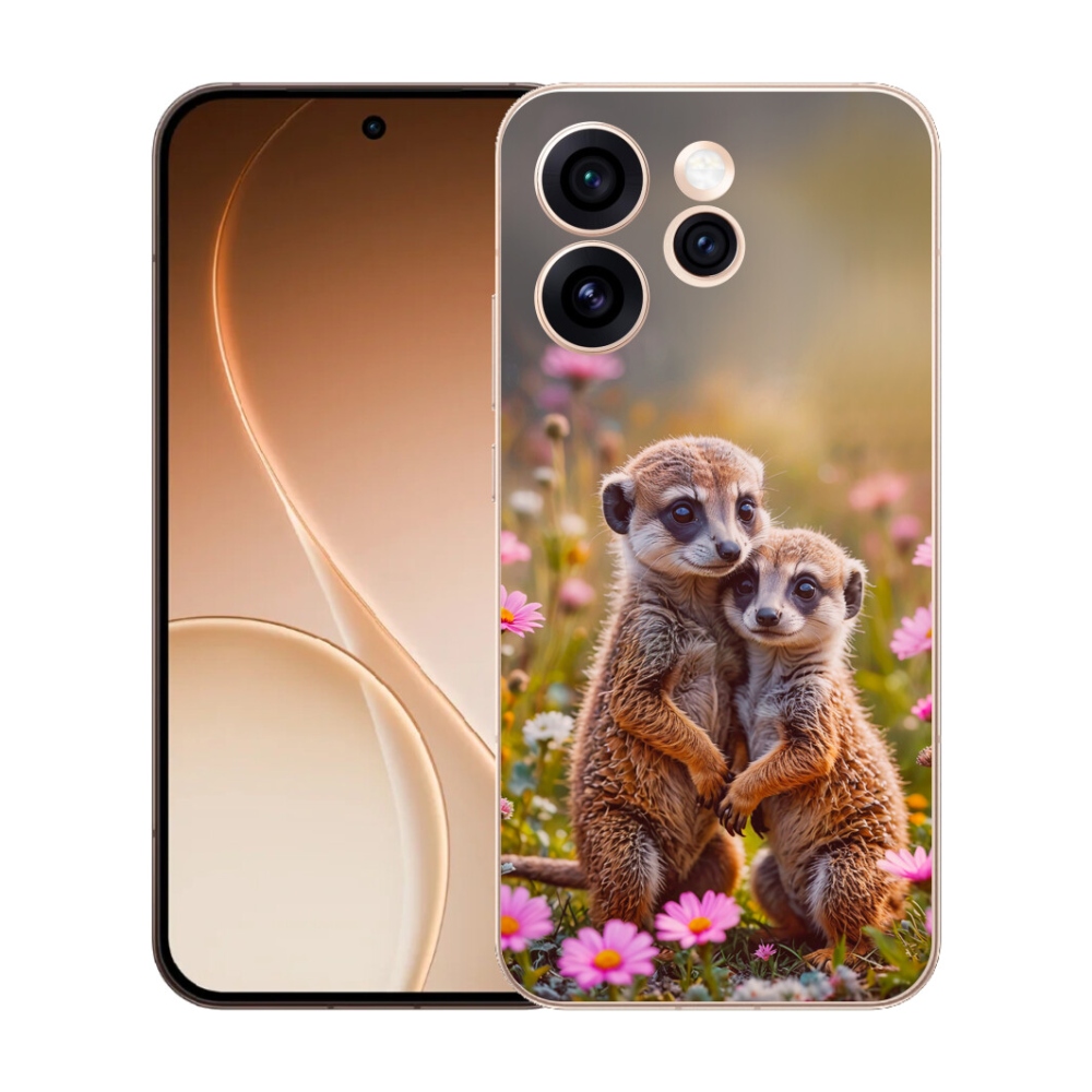 Gélový kryt mmCase na Oppo Reno 15 Pro 5G - surikatí duo