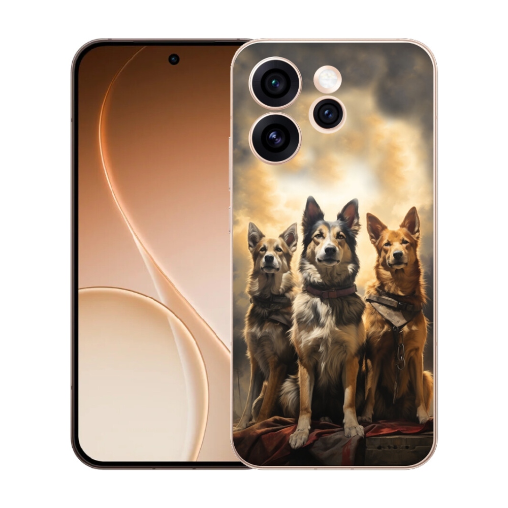 Gélový kryt mmCase na Oppo Reno 15 Pre 5G - tri psy