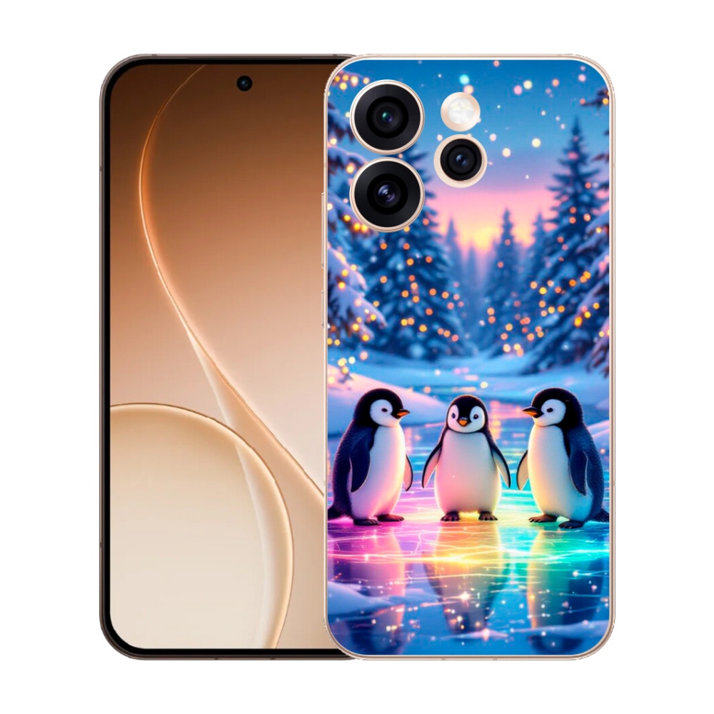 Gélový kryt mmCase na Oppo Reno 15 Pro 5G - tučniaky