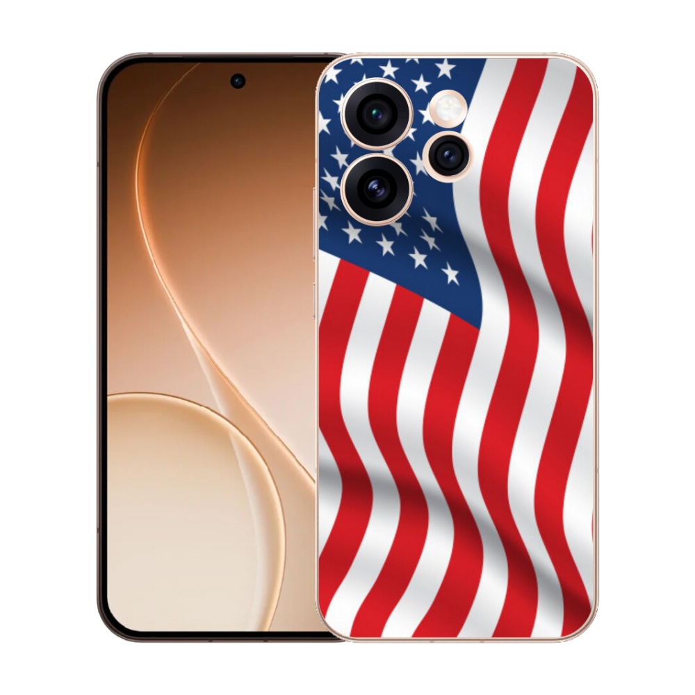 Gélový kryt mmCase na Oppo Reno 15 Pre 5G - USA vlajka