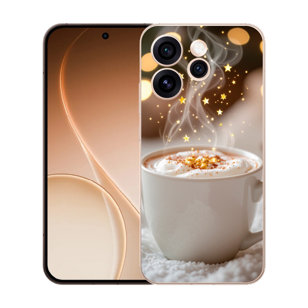Gélový kryt mmCase na Oppo Reno 15 Pro 5G - vianočný horúci nápoj