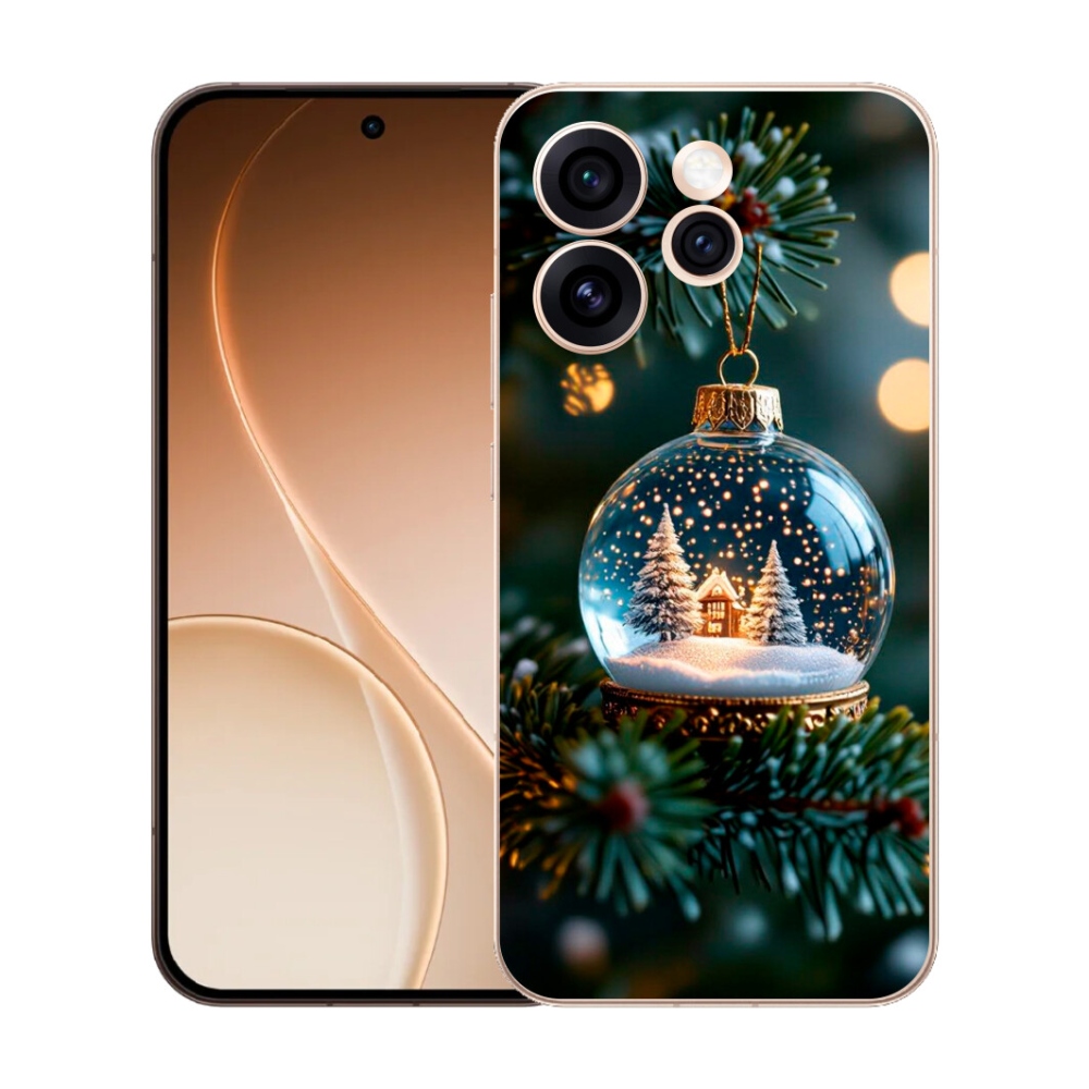 Gélový kryt mmCase na Oppo Reno 15 Pro 5G - vianočné gule 2