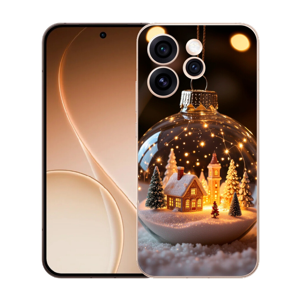 Gélový kryt mmCase na Oppo Reno 15 Pro 5G - vianočné gule 3