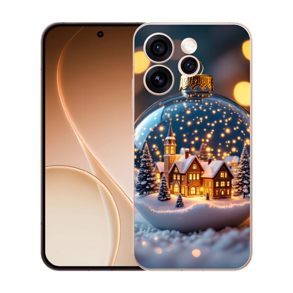 Gélový kryt mmCase na Oppo Reno 15 Pro 5G - vianočné gule 4