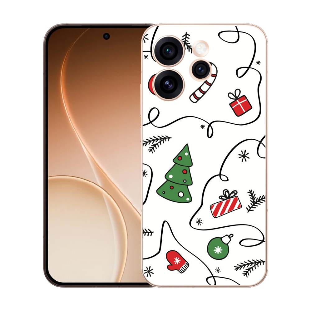 Gélový kryt mmCase na Oppo Reno 15 Pro 5G - vianočné motívy