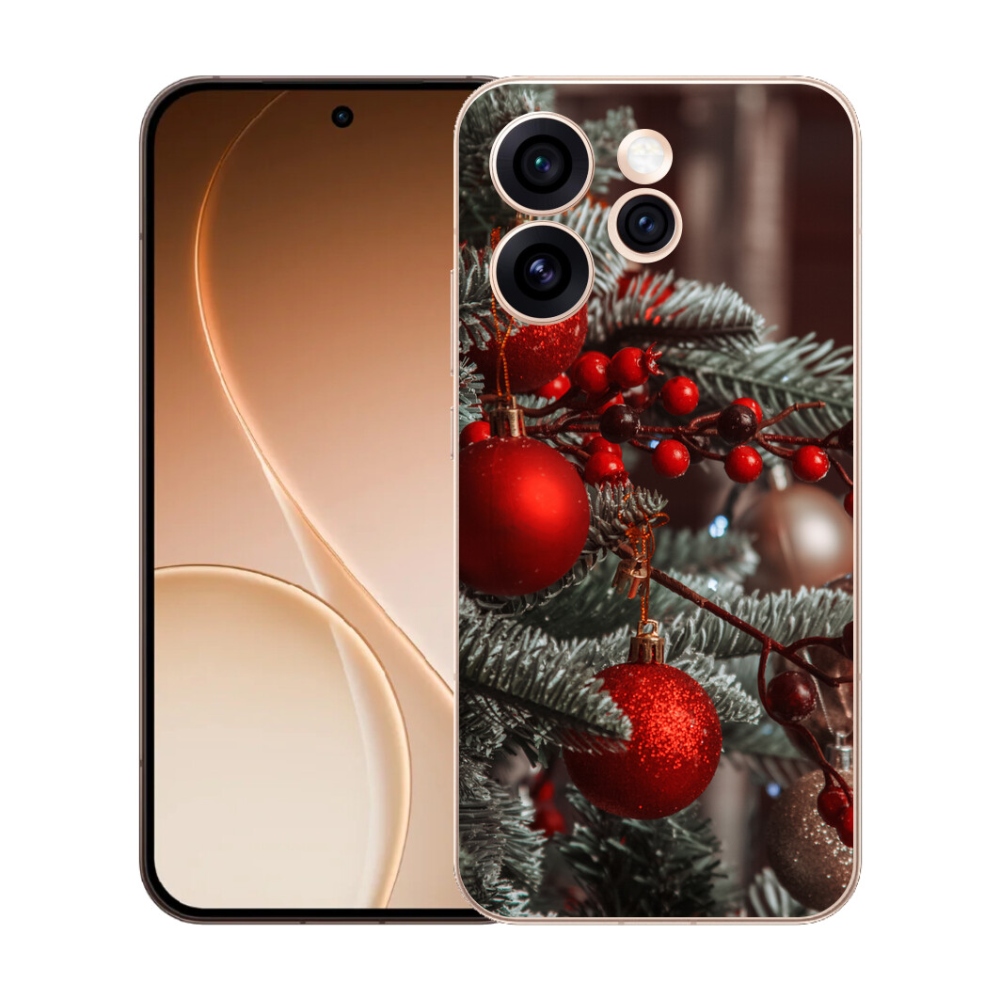Gélový kryt mmCase na Oppo Reno 15 Pro 5G - vianočné ozdoby 2