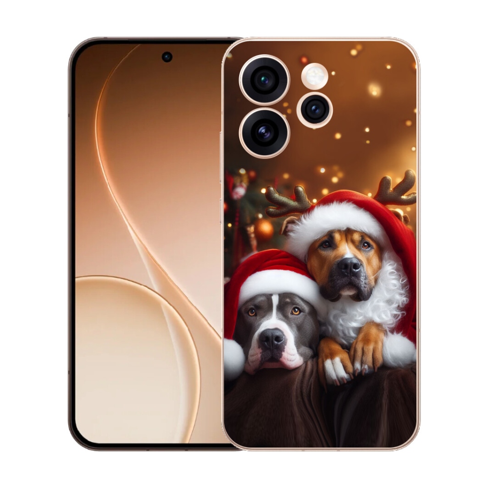 Gélový kryt mmCase na Oppo Reno 15 Pre 5G - vianočné psy