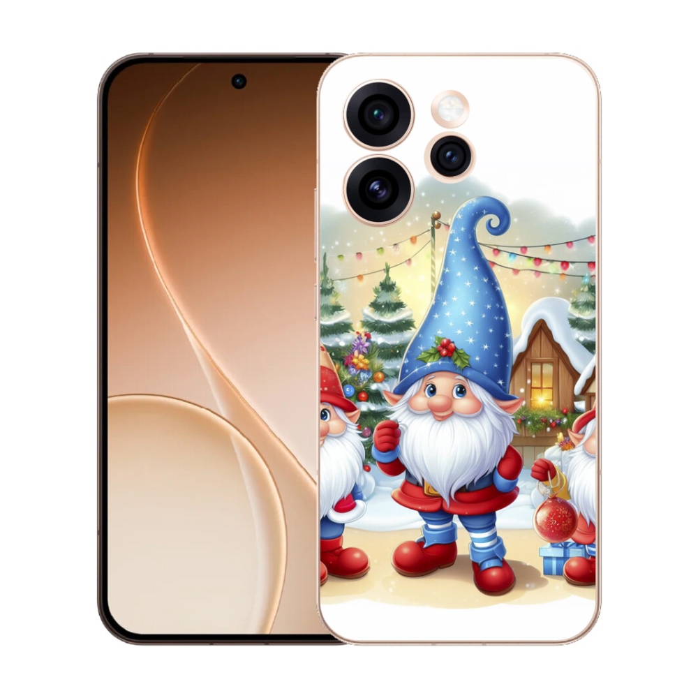 Gélový kryt mmCase na Oppo Reno 15 Pre 5G - vianočné škriatkovia