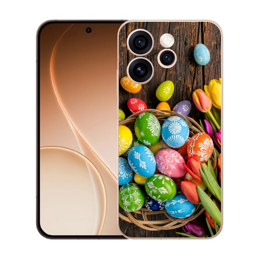 Gélový kryt mmCase na Oppo Reno 15 Pro 5G - veľkonočné vajíčka