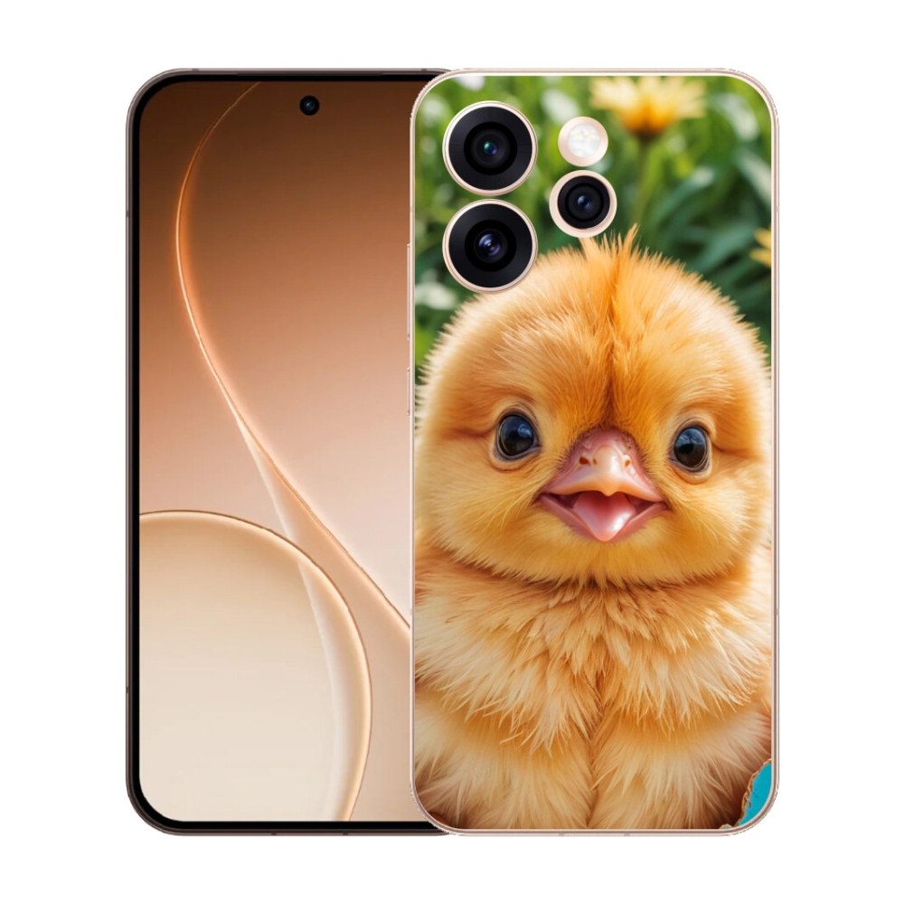 Gélový kryt mmCase na Oppo Reno 15 Pro 5G - veselé kuriatko