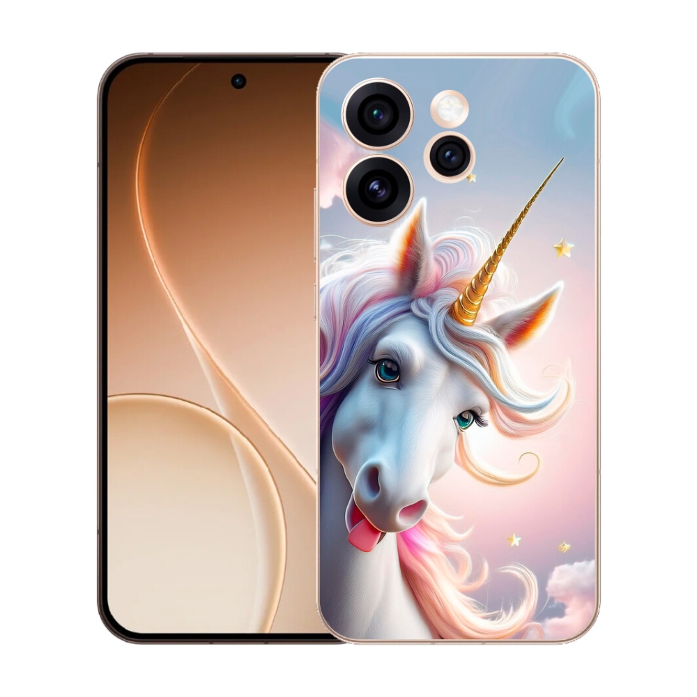 Gélový kryt mmCase na Oppo Reno 15 Pro 5G - veselý jednorožec