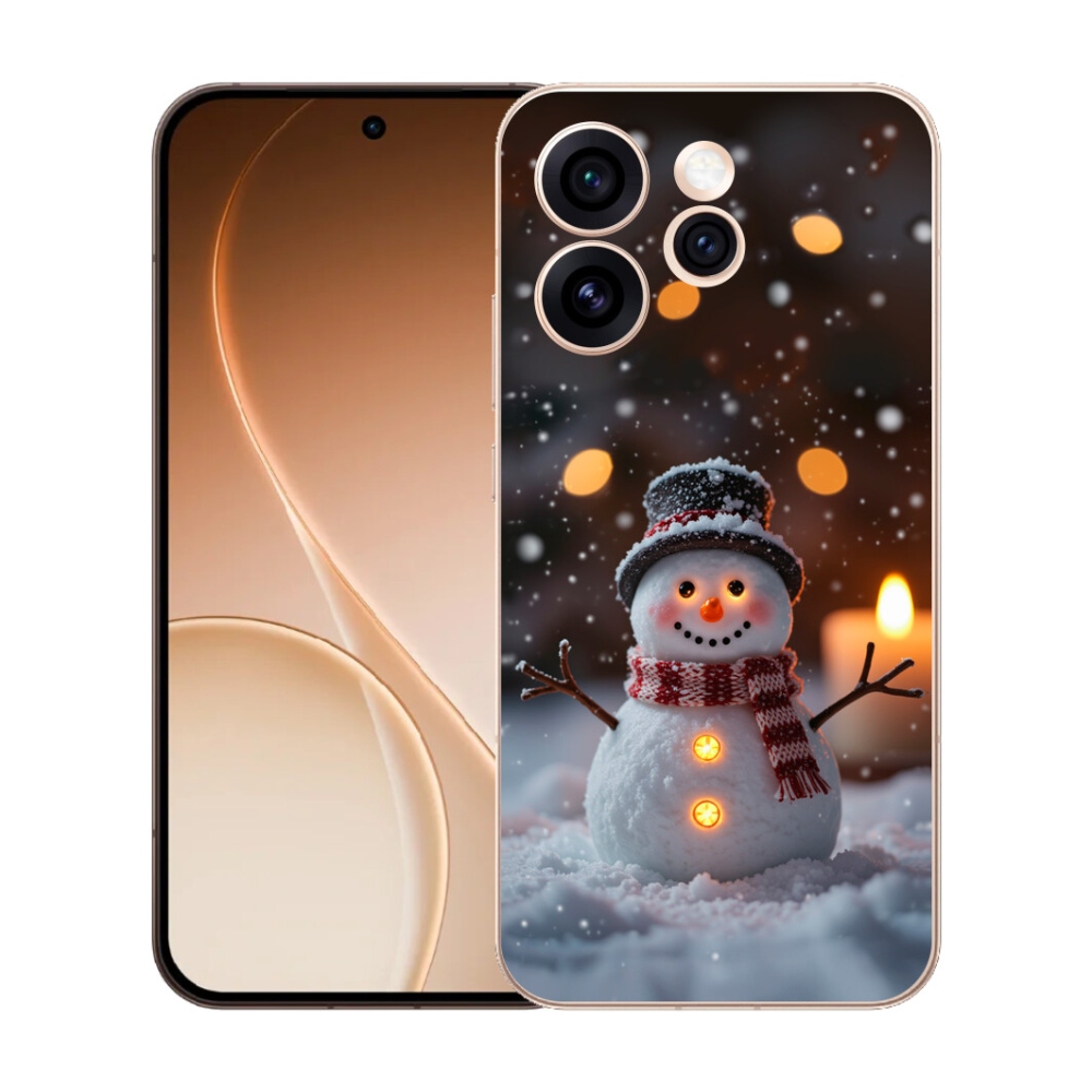 Gélový kryt mmCase na Oppo Reno 15 Pro 5G - veselý snehuliak