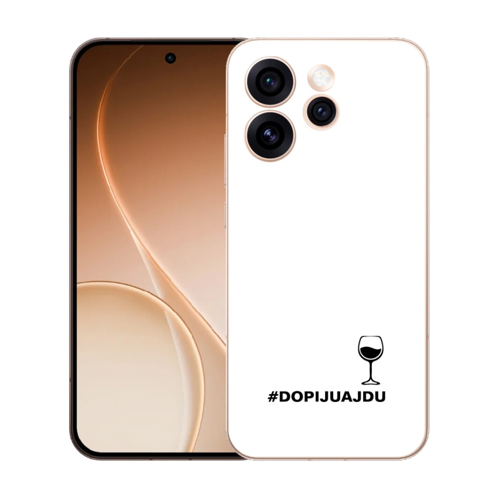 Gélový kryt mmCase na Oppo Reno 15 Pro 5G - vínny motív biele pozadie