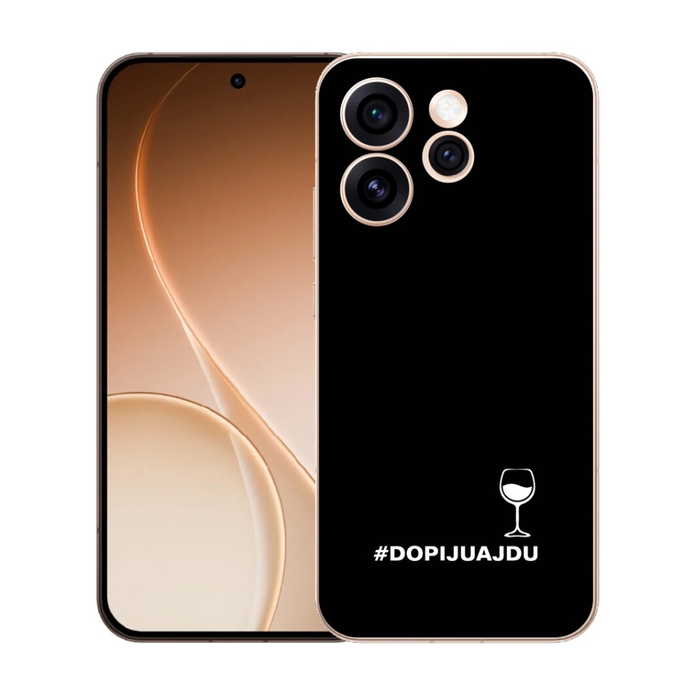 Gélový kryt mmCase na Oppo Reno 15 Pro 5G - vínny motív čierne pozadie
