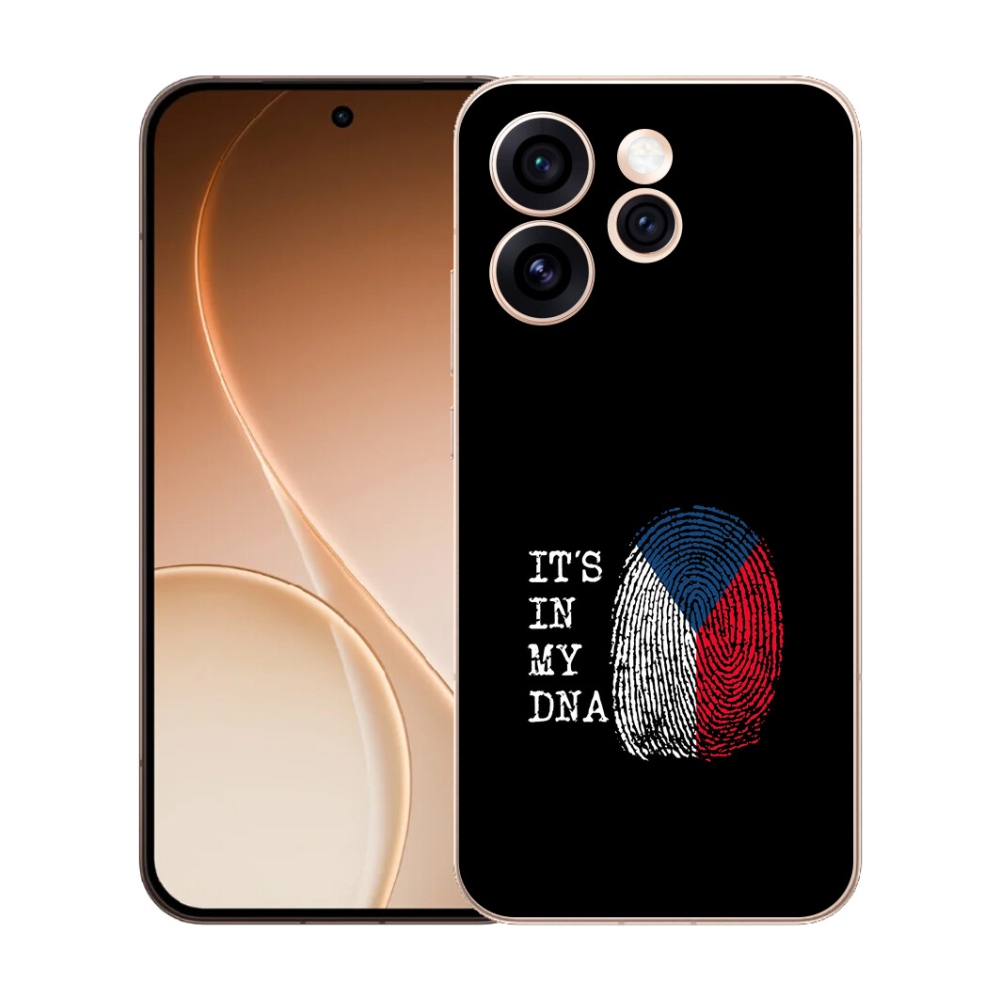 Gélový kryt mmCase na Oppo Reno 15 Pro 5G - vlajka odtlačok prsta čierne pozadie