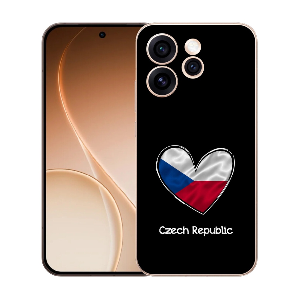 Gélový kryt mmCase na Oppo Reno 15 Pro 5G - vlajka srdca čierne pozadie
