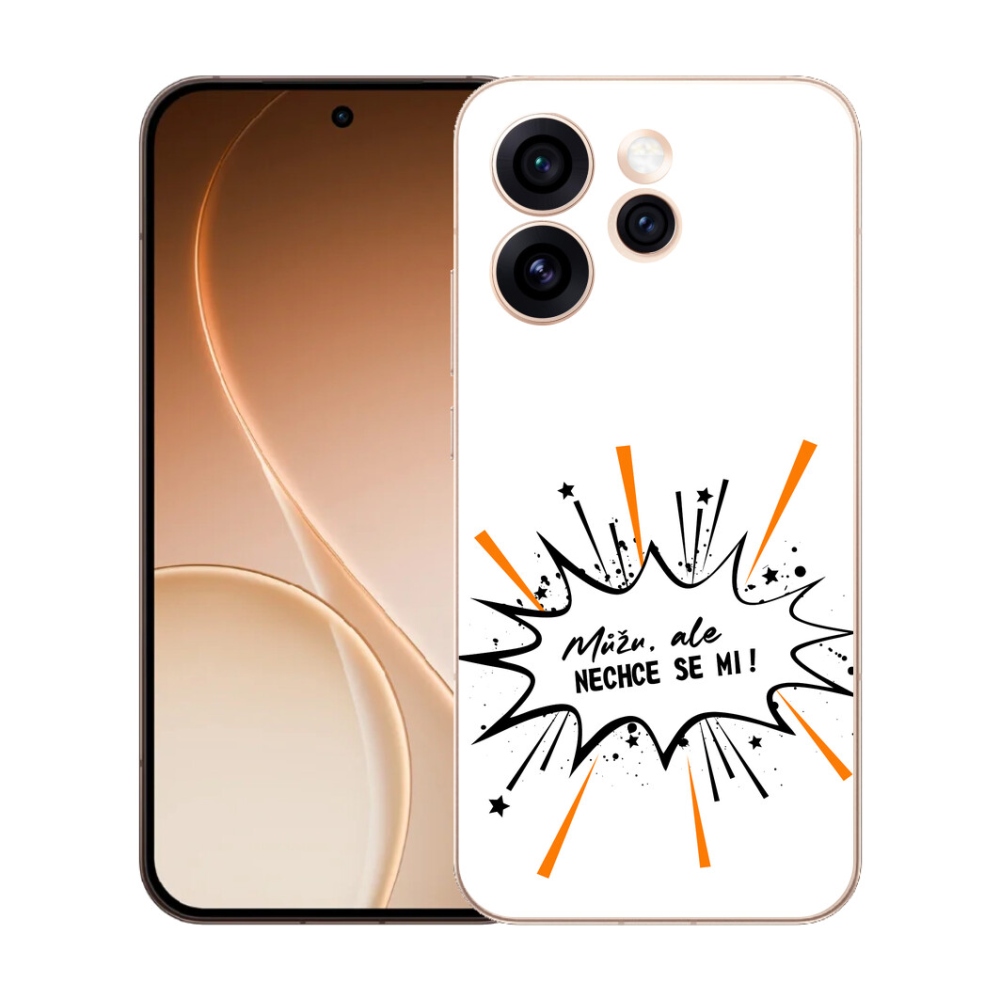 Gélový kryt mmCase na Oppo Reno 15 Pro 5G - vtipný text 11 biele pozadie