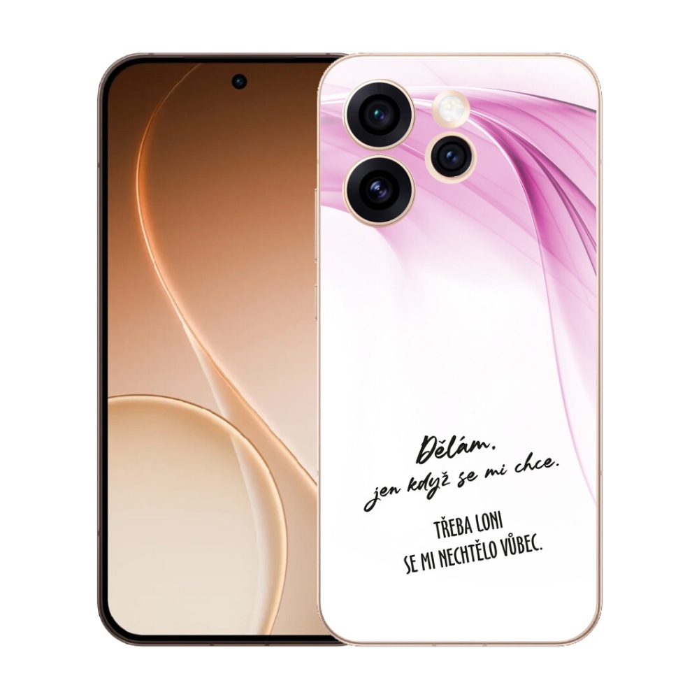Gélový kryt mmCase na Oppo Reno 15 Pro 5G - vtipný text 12 biele pozadie
