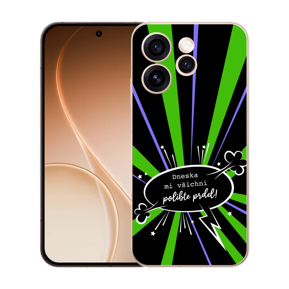 Gélový kryt mmCase na Oppo Reno 15 Pro 5G - vtipný text 15 čierne pozadie