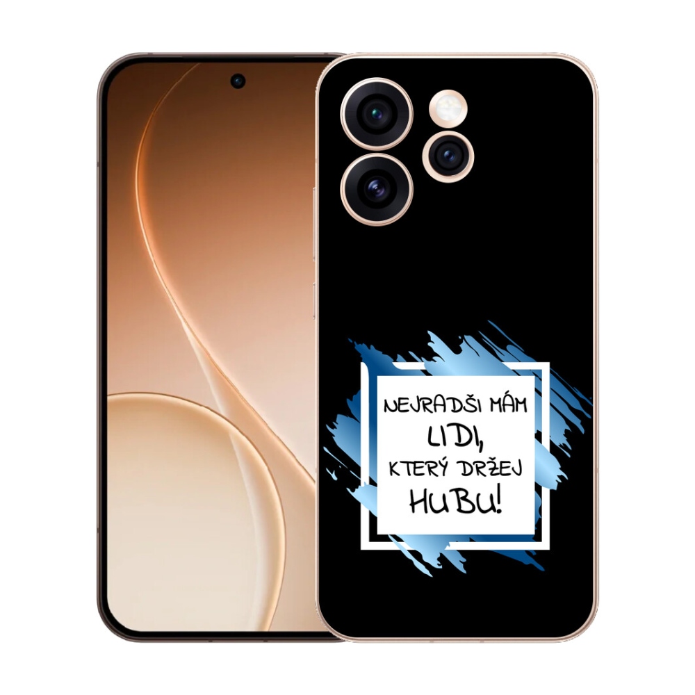 Gélový kryt mmCase na Oppo Reno 15 Pro 5G - vtipný text 7 bieločierne pozadie