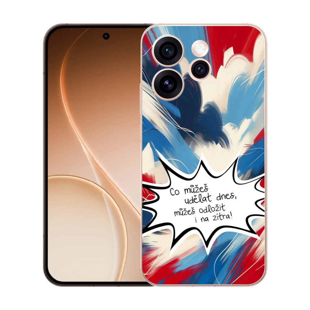 Gélový kryt mmCase na Oppo Reno 15 Pro 5G - vtipný text 9 biele pozadie