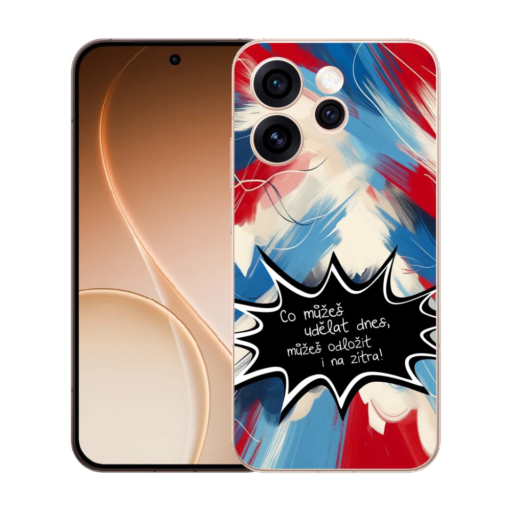 Gélový kryt mmCase na Oppo Reno 15 Pro 5G - vtipný text 9 čierne pozadie