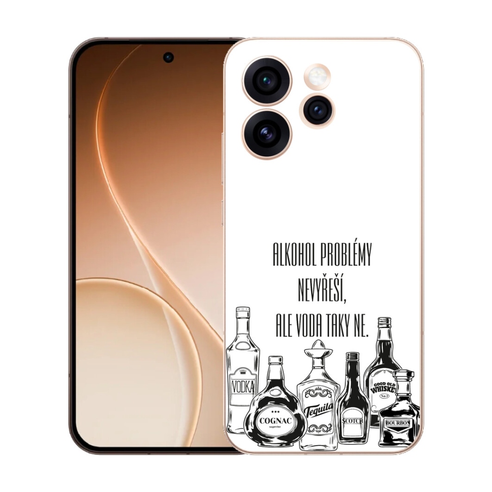 Gélový kryt mmCase na Oppo Reno 15 Pro 5G - vtipný text biele pozadie
