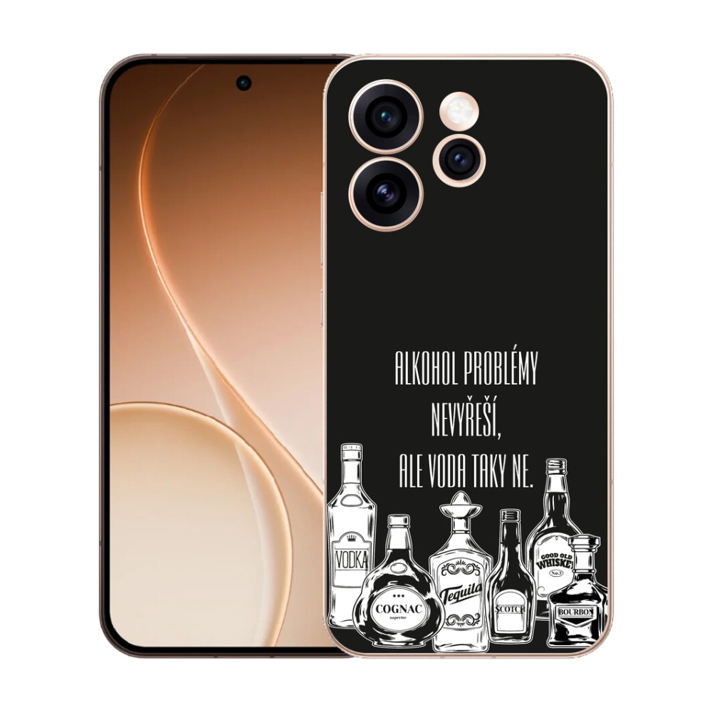 Gélový kryt mmCase na Oppo Reno 15 Pro 5G - vtipný text čierne pozadie