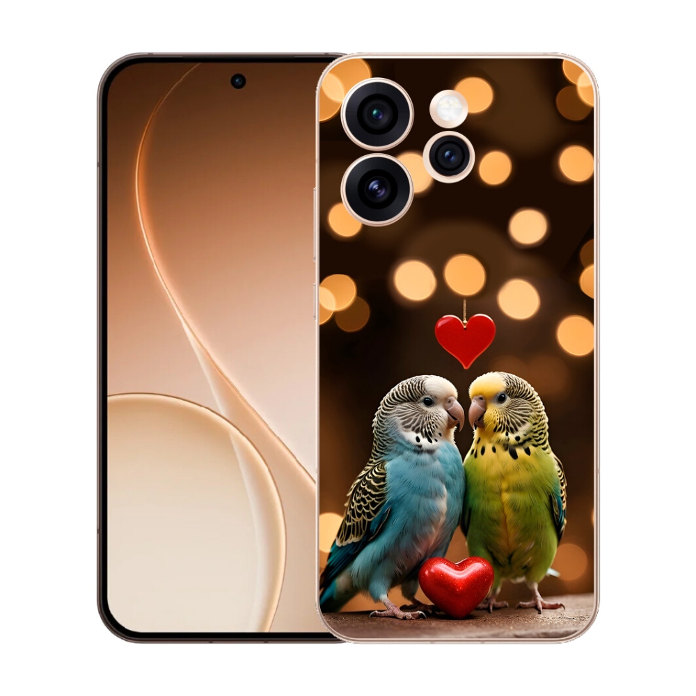 Gélový kryt mmCase na Oppo Reno 15 Pre 5G - zamilovaní papagáje
