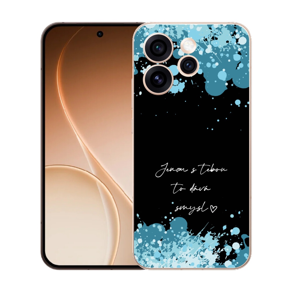Gélový kryt mmCase na Oppo Reno 15 Pro 5G - zamilovaný text čierne pozadie