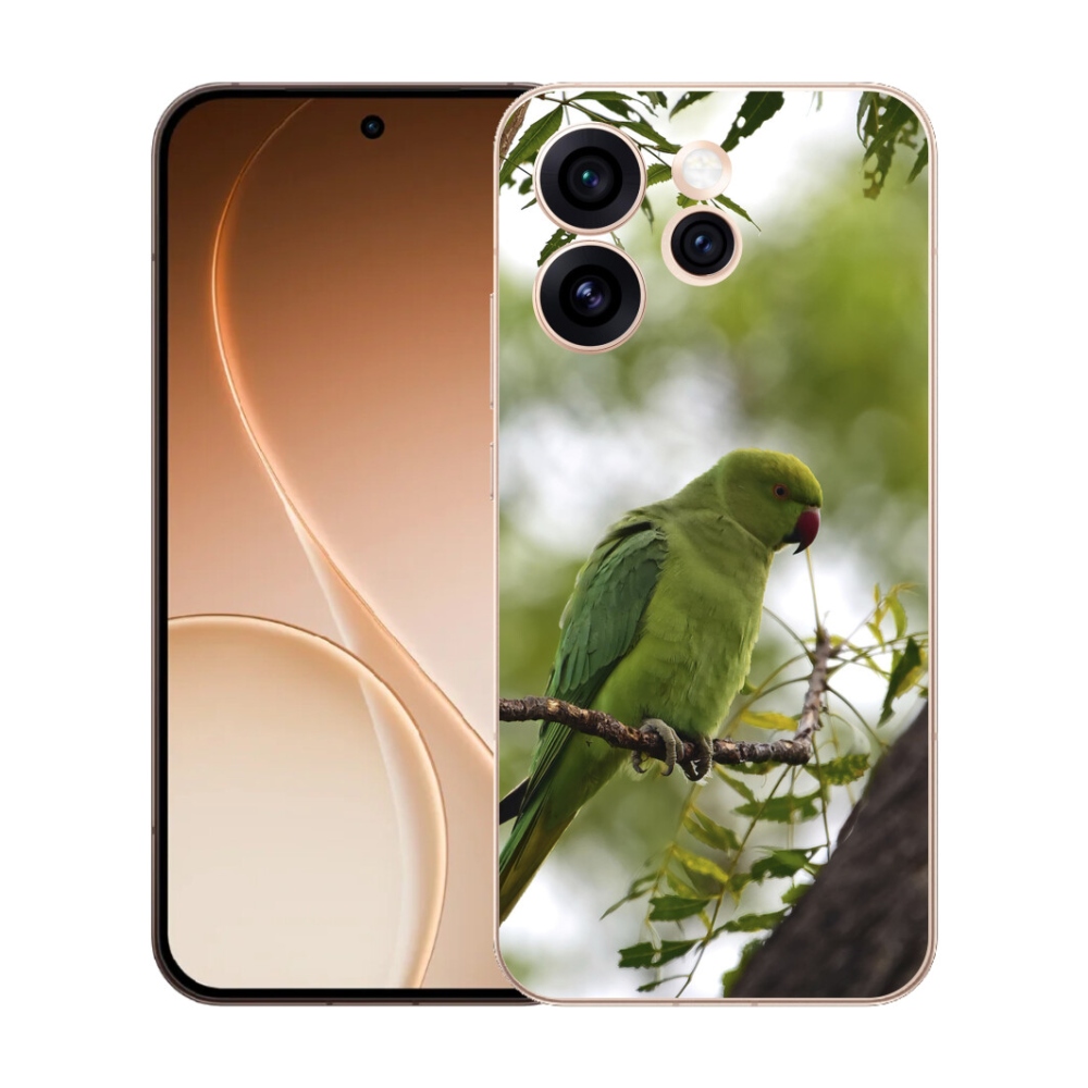 Gélový kryt mmCase na Oppo Reno 15 Pro 5G - zelený papagáj