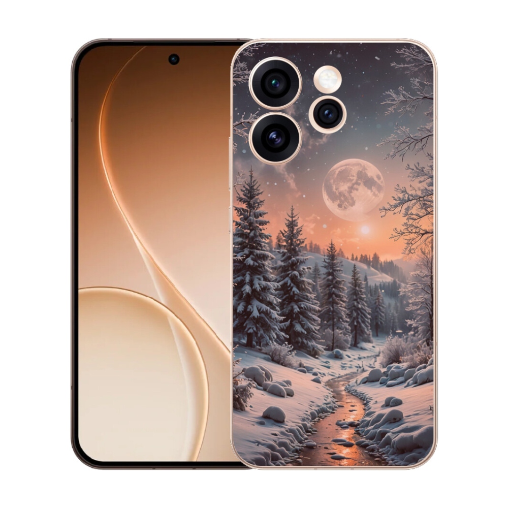 Gélový kryt mmCase na Oppo Reno 15 Pre 5G - zimná krajina 2