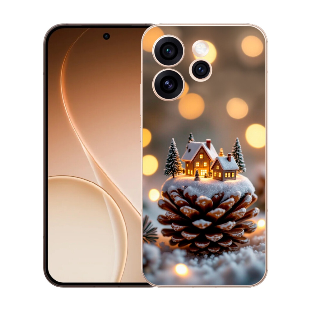 Gélový kryt mmCase na Oppo Reno 15 Pro 5G - zimná dedinka