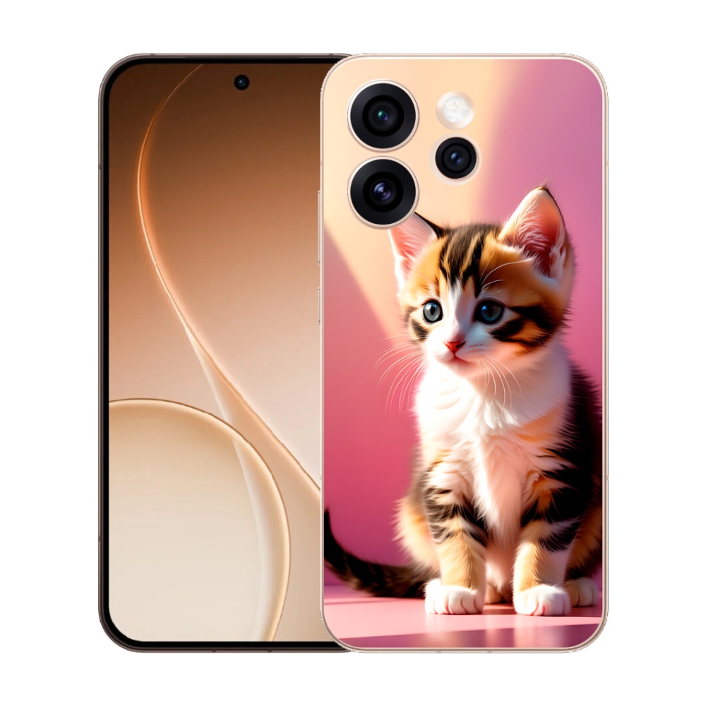 Gélový kryt mmCase na Oppo Reno 15 Pro 5G - zvedavé mačiatko 2