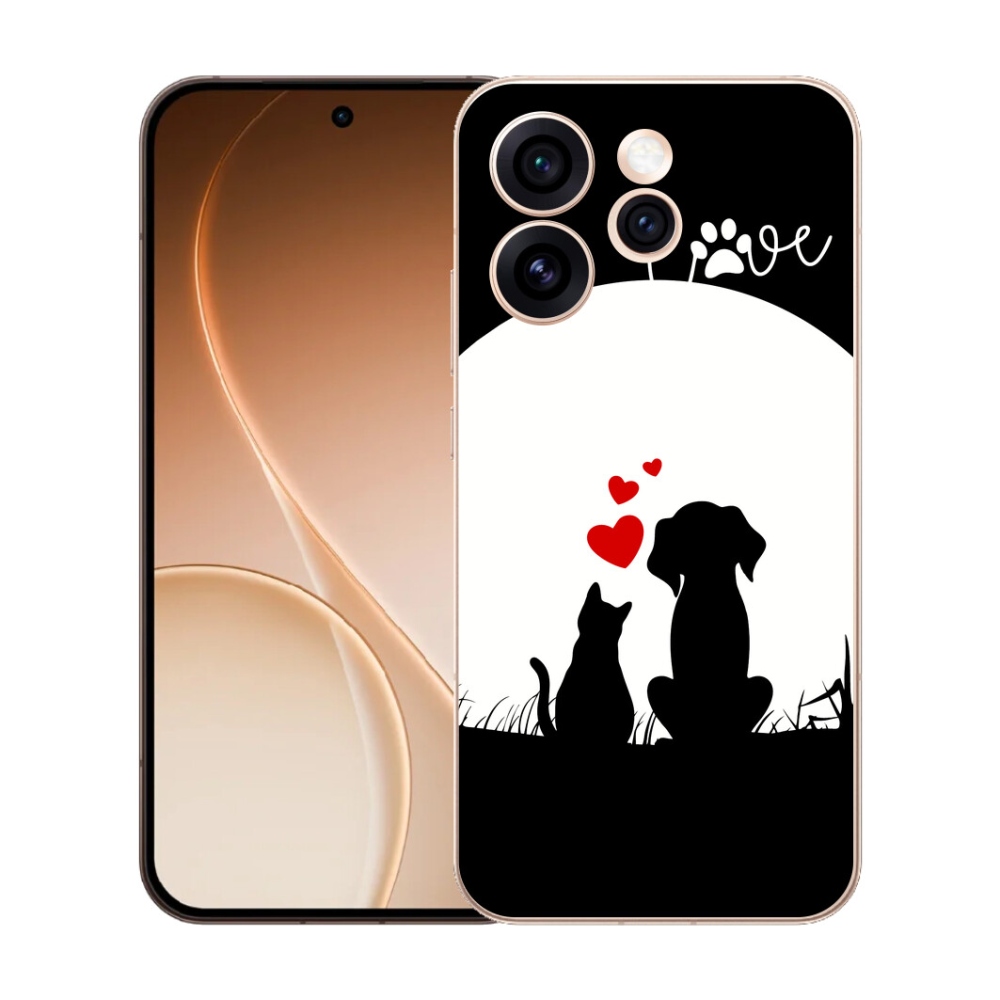 Gélový kryt mmCase na Oppo Reno 15 Pro 5G - zvieracia láska