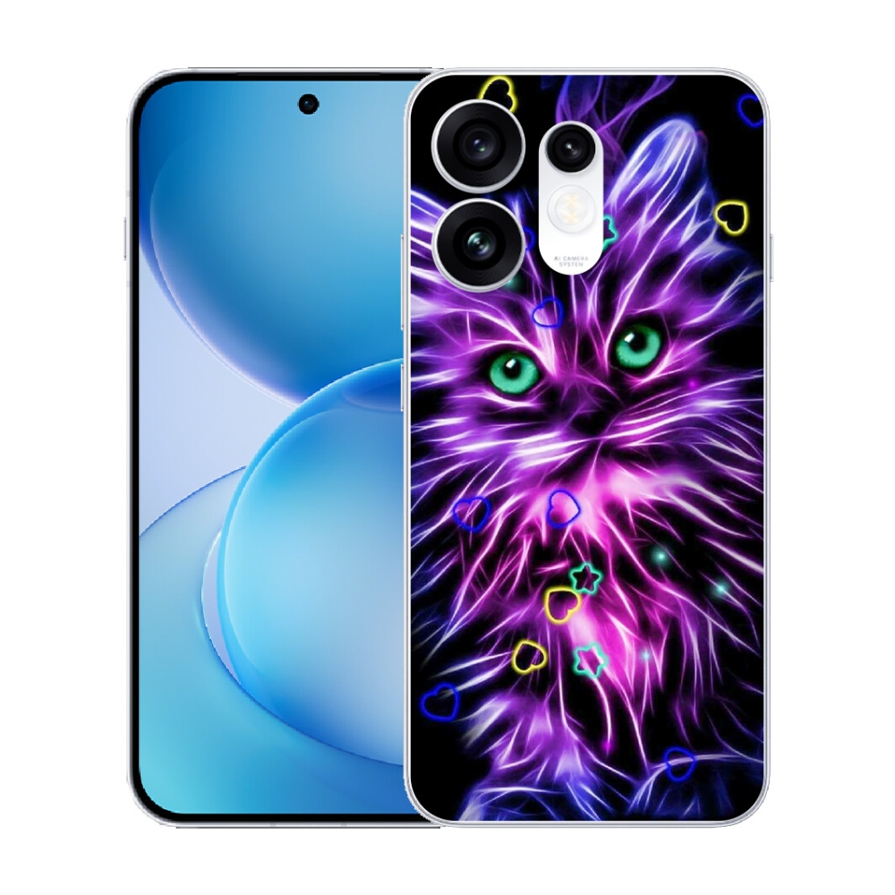 Gélový kryt mmCase na Oppo Reno 16 5G - abstraktná mačka