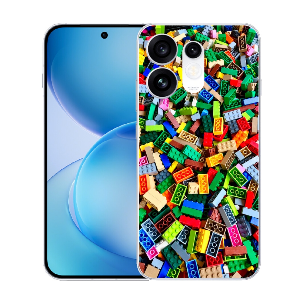 Gélový kryt mmCase na Oppo Reno 16 5G - farebné stavebné kocky