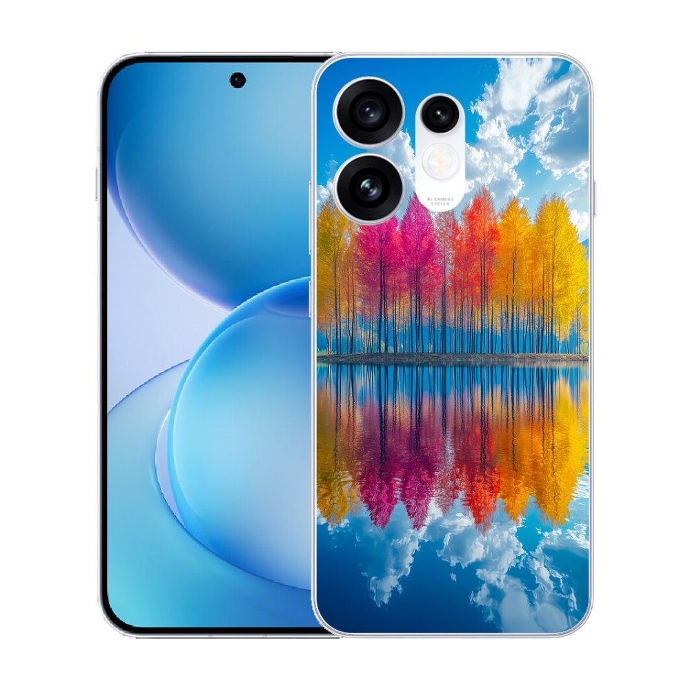 Gélový kryt mmCase na Oppo Reno 16 5G - farebné stromy