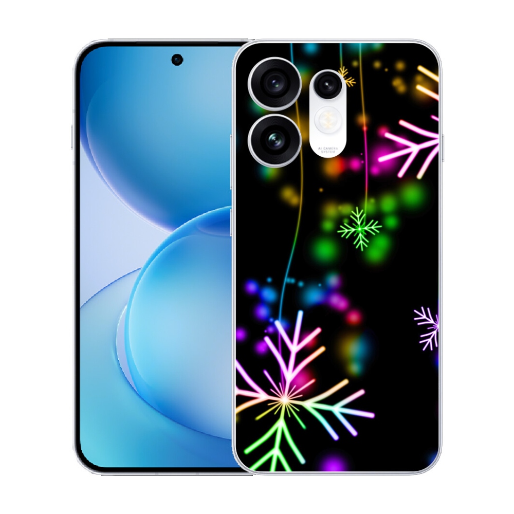 Gélový kryt mmCase na Oppo Reno 16 5G - farebné vločky