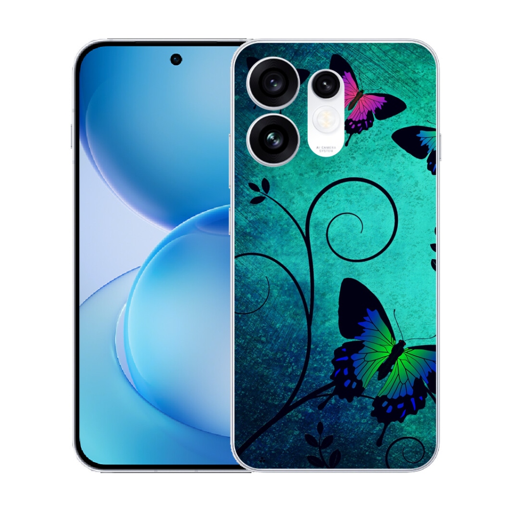 Gélový kryt mmCase na Oppo Reno 16 5G - farební motýle