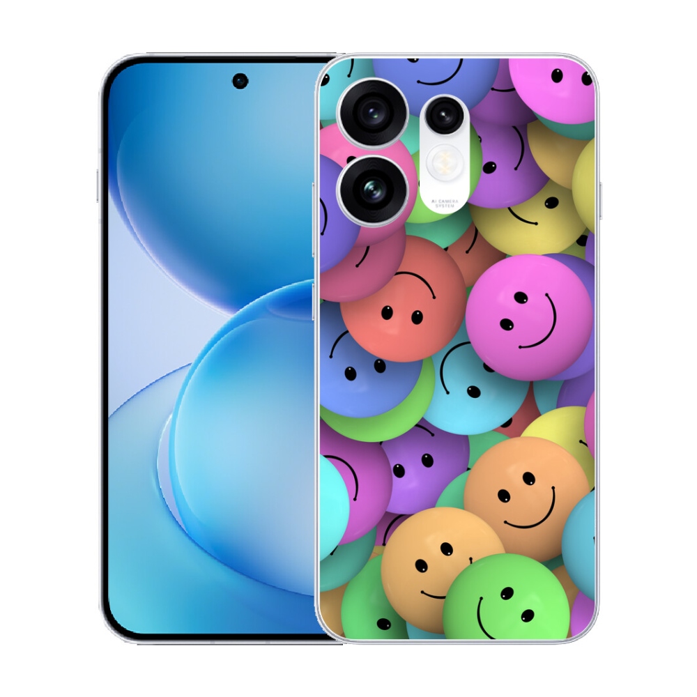 Gélový kryt mmCase na Oppo Reno 16 5G - farební smajlíci