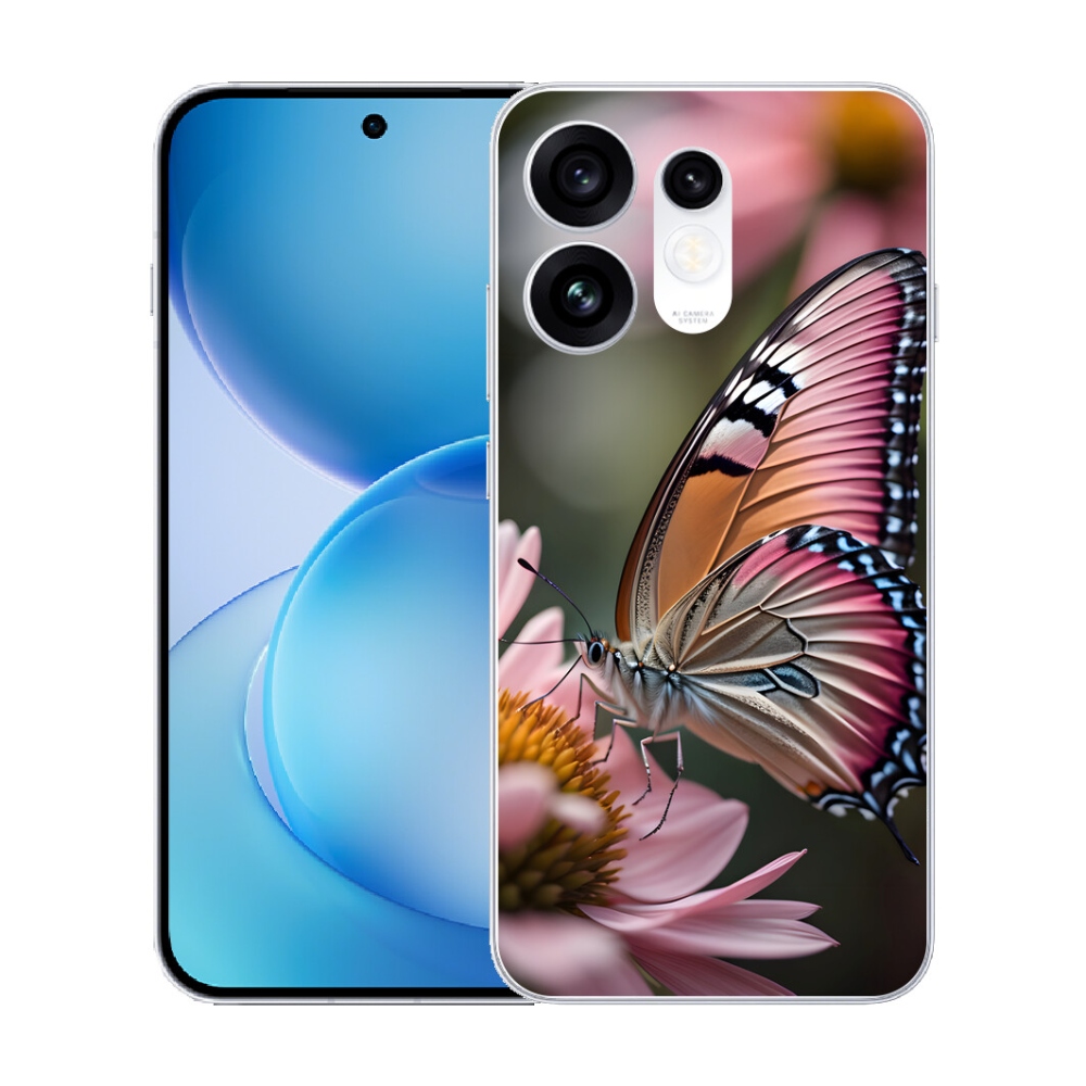 Gélový kryt mmCase na Oppo Reno 16 5G - farebný motýľ