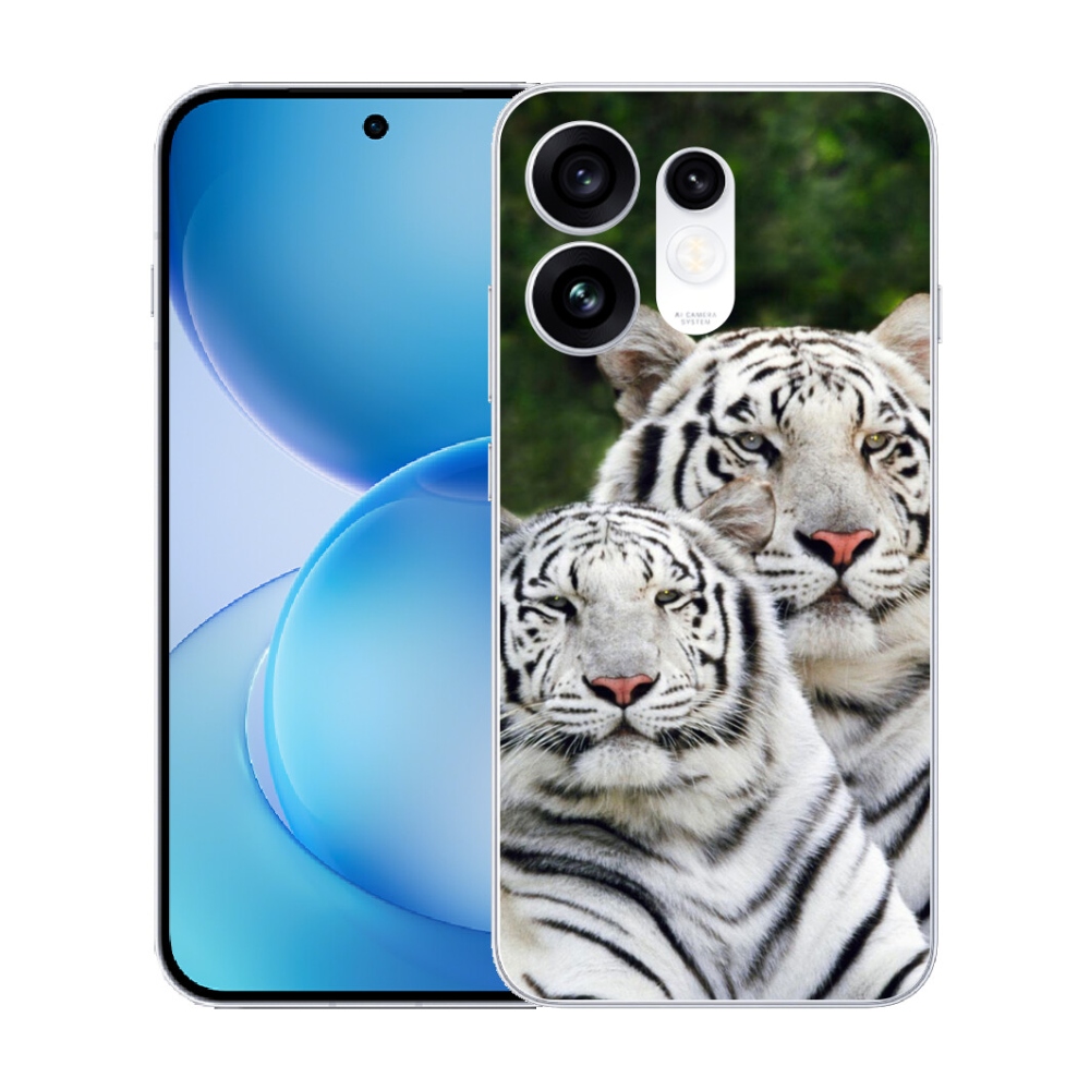 Gélový kryt mmCase na Oppo Reno 16 5G - bieli tigre