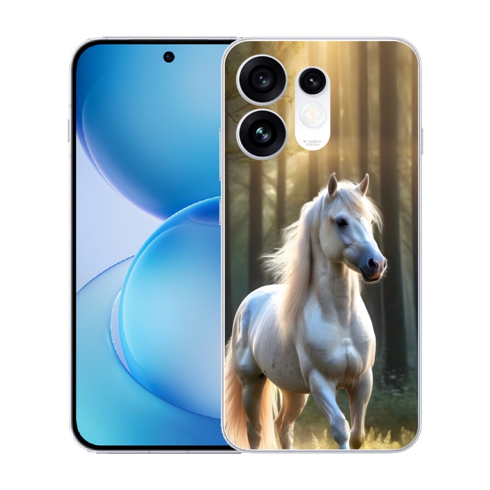Gélový kryt mmCase na Oppo Reno 16 5G - biely kôň 3