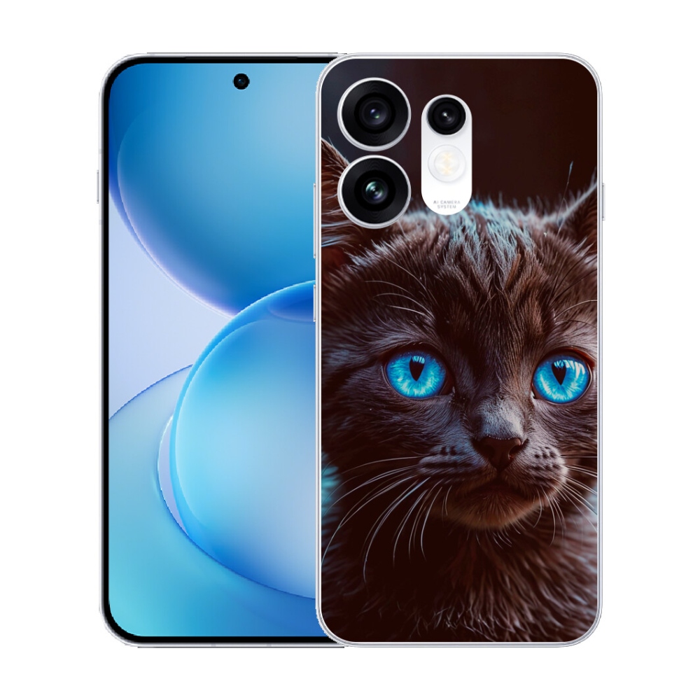 Gélový kryt mmCase na Oppo Reno 16 5G - čierne mačiatko 2